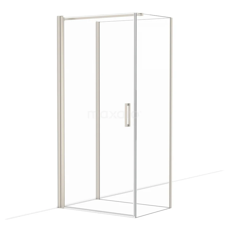 Diamond Douchecabine | 100x70 cm Rvs Helder glas Draaideur Halfvrijstaande rechthoek CDF1100710110BR