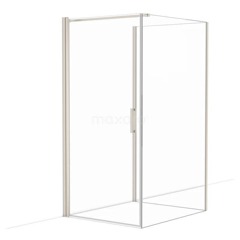 Diamond Douchecabine | 120x100 cm Rvs Helder glas Draaideur Halfvrijstaande rechthoek CDF1101210110BR