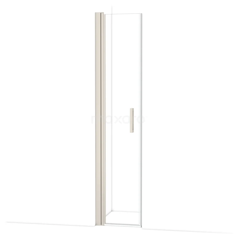 Glazen douchedeur met aluminium profiel en minimalistisch handvat, ideaal voor een moderne badkamer inrichting.