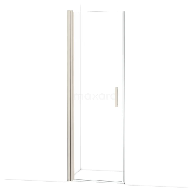 Glazen douchedeur met aluminium profiel en strak handvat, perfect voor een moderne badkamerstijl.