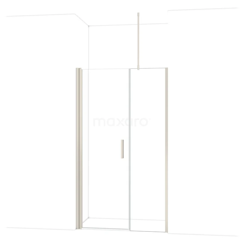 Diamond Duschtür | 120 cm Edelstahl Klarglas Drehtür DDC107051710BR Glasene Duschtür mit chromfarbigem Haltegriff, straff minimalistisches Design, ideal für einen modernen Badezimmerstil.