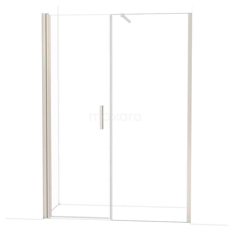 Glazen douchewand met schuifdeur, transparant veiligheidsglas, aluminium profielen, ideaal voor een moderne badkamerstijl.