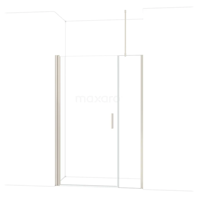 Diamond Duschtür | 140 cm Edelstahl Klarglas Drehtür DDC110041710BR Glasene Duschtür mit minimalistischem Design, transparentem und mattem Aluminiumrahmen, perfekt für ein modernes Badezimmer.