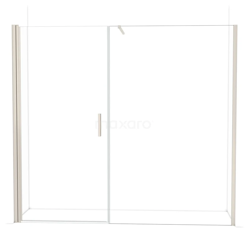 Diamond Duschtür | 230 cm Edelstahl Klarglas Drehtür DDC110131110BR Glas Duschwand mit Drehtür, klares Sicherheitsglas, silberfarbenes Rahmen, perfekt für einen modernen Badezimmer Stil.