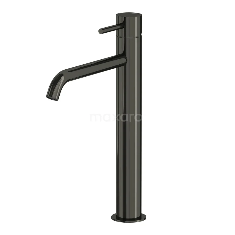Radius Hoge Wastafelkraan Opbouw | Zwart chroom | Eéngreeps mengkraan | Verlengde uitloop 55.003.591BC