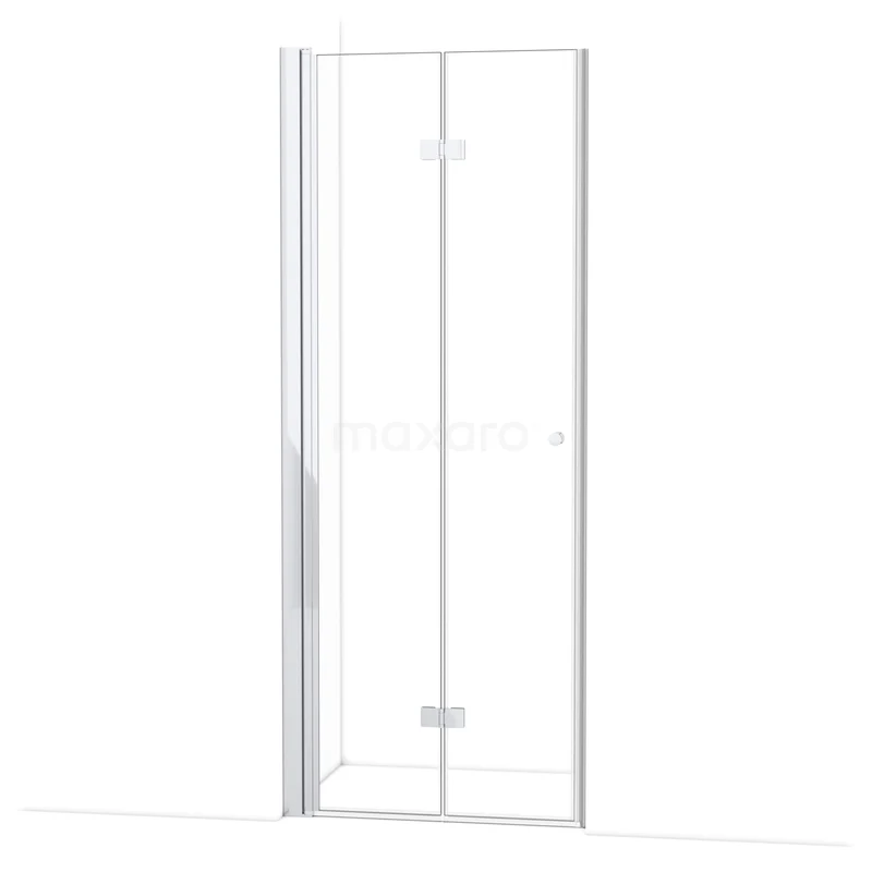 Diamond Shower door | 80 cm Chrome Clear glass Folding door DDV081120C