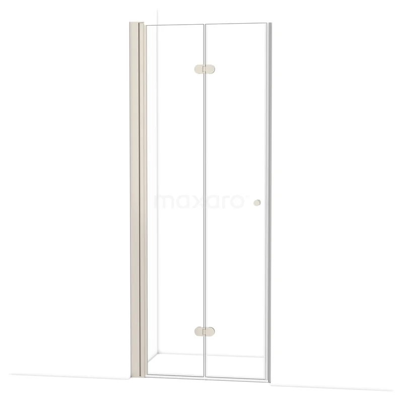 Diamond Douchedeur | 80 cm Rvs Helder glas Vouwdeur DDV081220BR