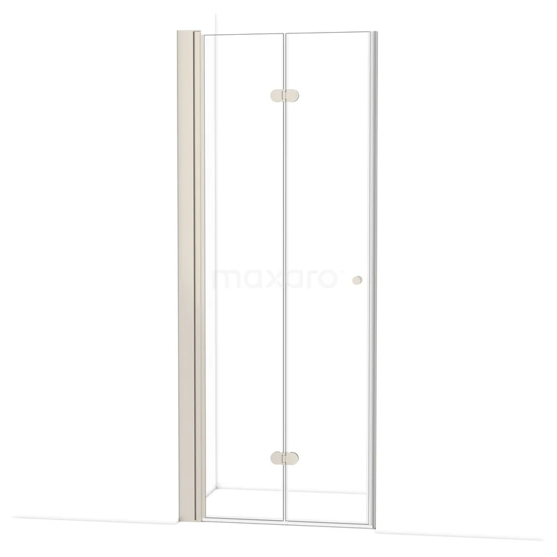 Diamond Shower door | 85 cm Stainless steel Clear glass Folding door DDV081230BR