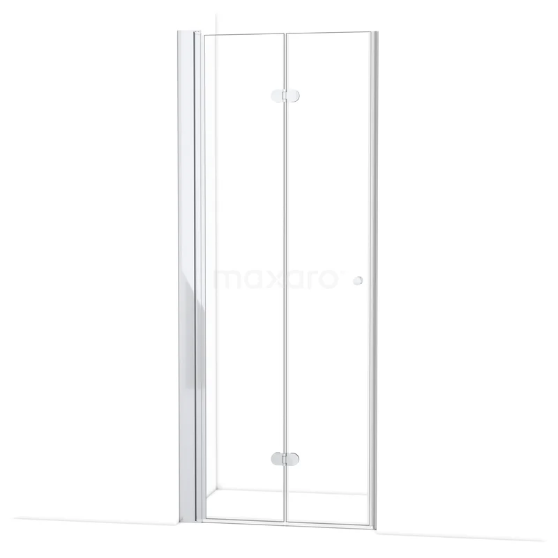 Diamond Shower door | 85 cm Chrome Clear glass Folding door DDV081230C