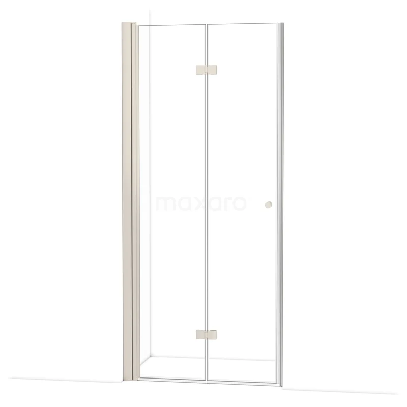 Diamond Shower door | 90 cm Stainless steel Clear glass Folding door DDV091120BR