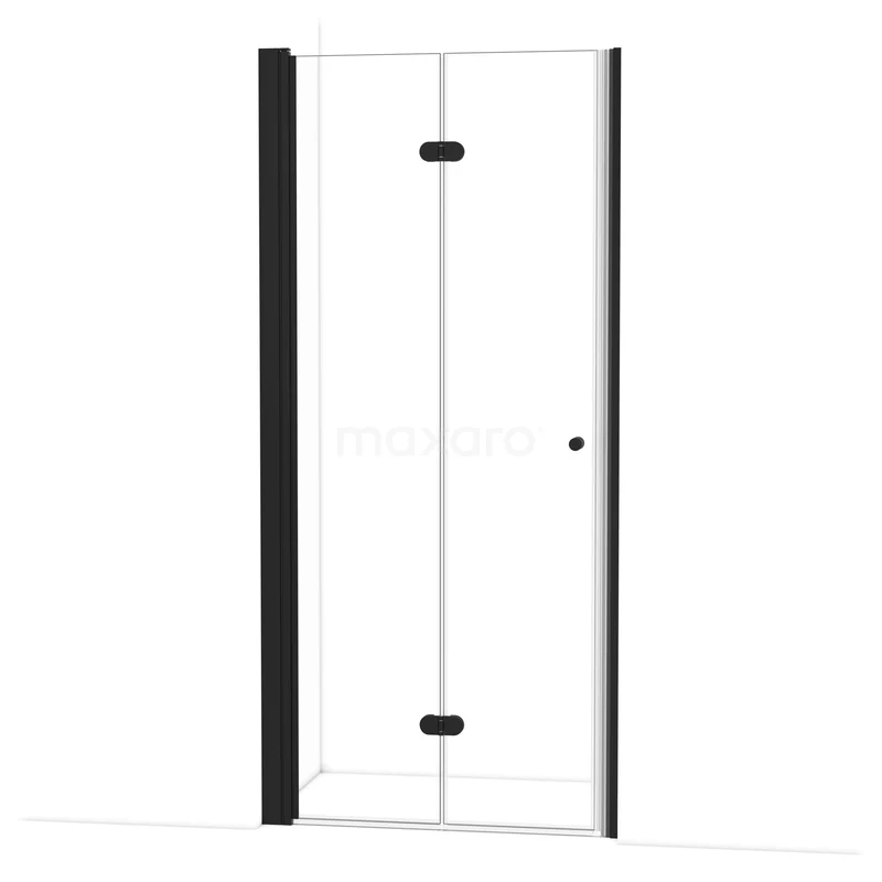 Diamond Douchedeur | 95 cm Mat zwart Helder glas Vouwdeur DDV092220MB