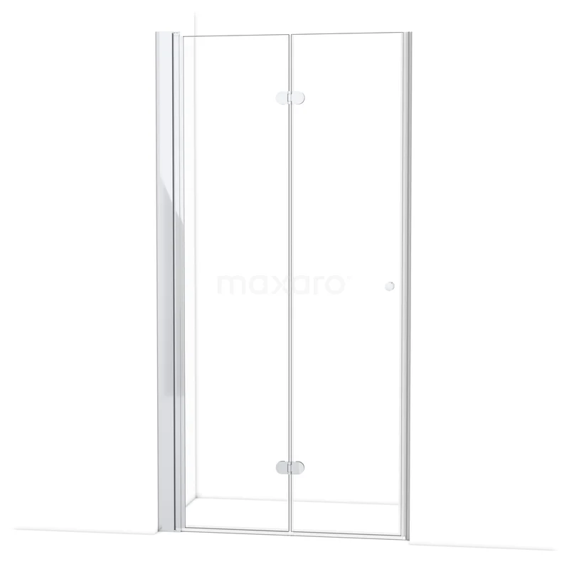 Diamond Duschtür | 105 cm Chrom Falttür DDV101230C Glas Dusche Tür mit Klarglas und chromierten Scharnieren, ideal für eine moderne Badezimmergestaltung.