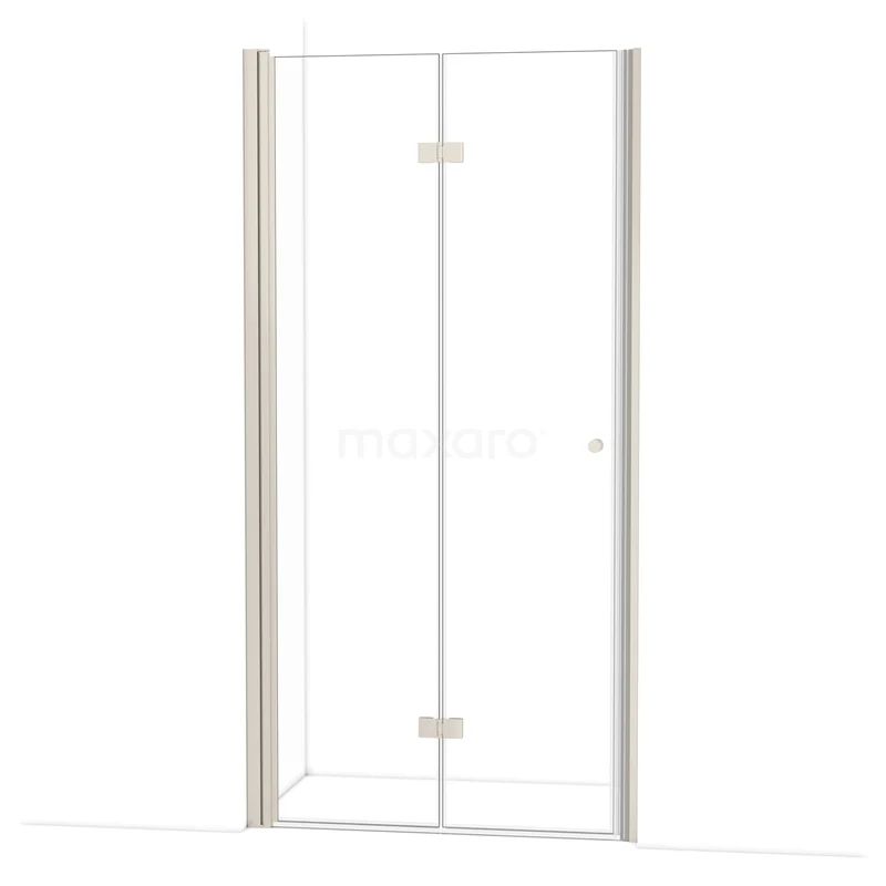 Diamond Duschtür | 105 cm Falttür aus Edelstahl DDV102110BR Glas Duschkabine mit Scharnierdeuren, Klarglas und Aluminium Profil, ideal für ein modernes Badezimmer.