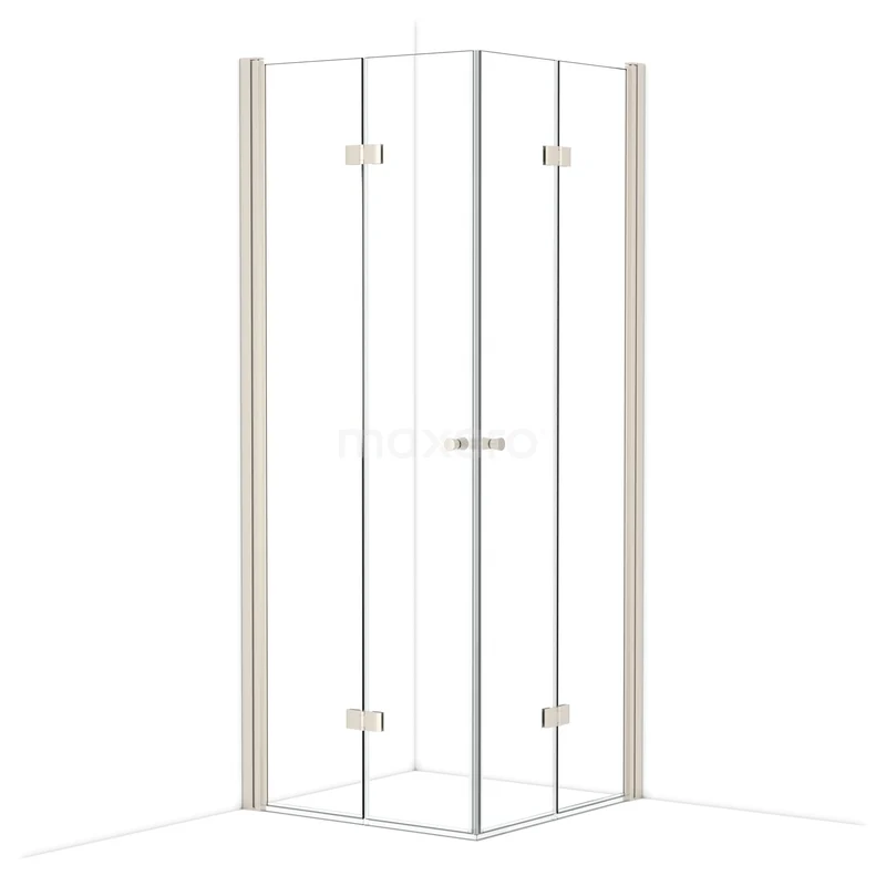 Diamond Shower enclosure | 80x80 cm Stainless steel Clear glass Folding door Square CDW0808110BR