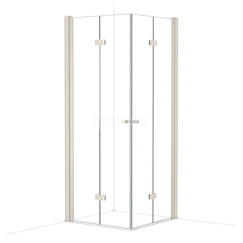 Diamond Douchecabine | 80x80 cm Rvs Helder glas Vouwdeur Vierkant CDW0808120BR