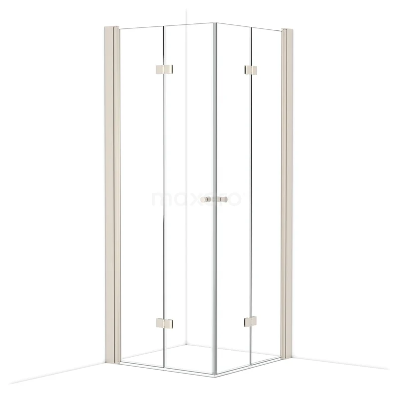 Diamond Shower enclosure | 85x85 cm Stainless steel Clear glass Folding door Square CDW0808130BR