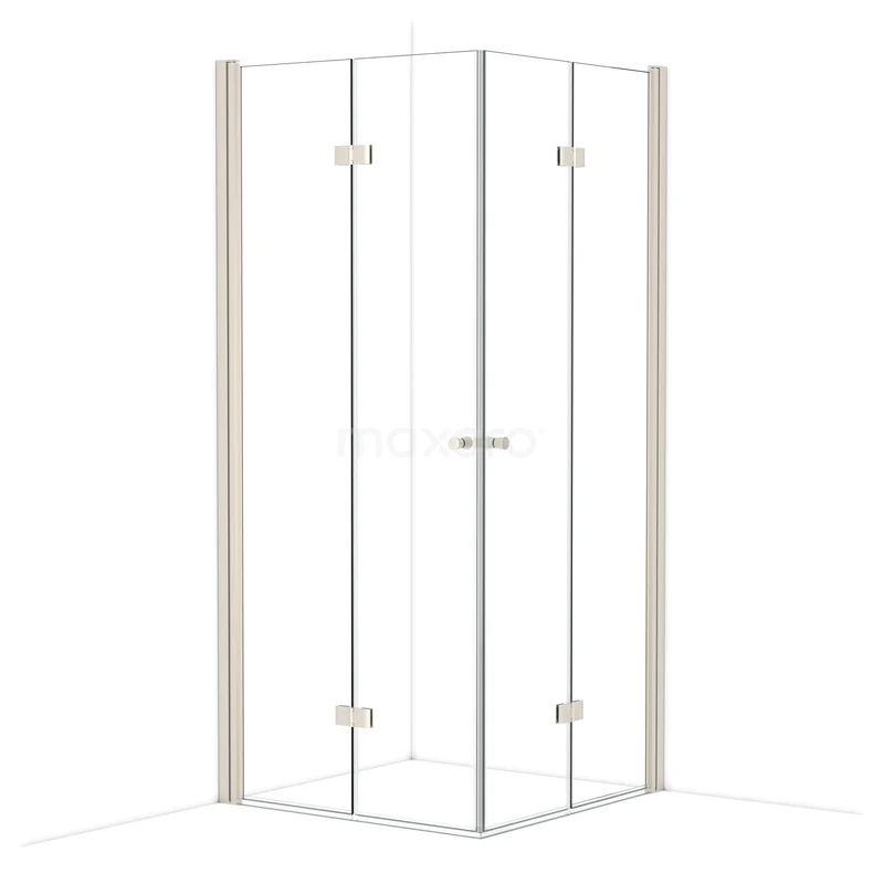 Diamond Shower enclosure | 90x90 cm Stainless steel Clear glass Folding door Square CDW0909110BR