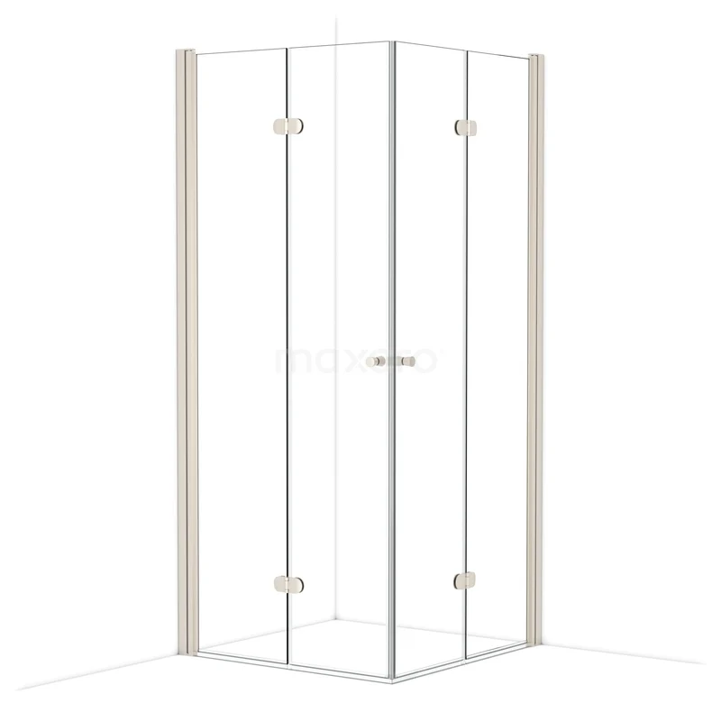 Duschkabine Diamond Clear 90x90 cm Quadratisch mit Falttür CDW0909210BR Glasene Duschkabine mit Eckeinstieg, schlanke Aluminiumprofile und Scharnier Türen, ideal für ein modernes Badezimmer.