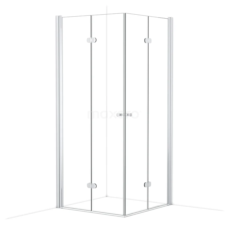 Diamond Douchecabine | 90x90 cm Chroom Helder glas Vouwdeur Vierkant CDW0909210C