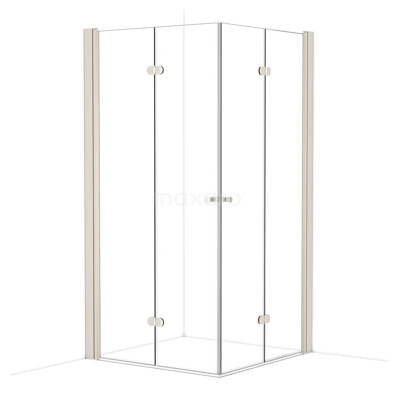 Diamond Douchecabine | 105x105 cm Rvs Helder glas Vouwdeur Vierkant CDW1010230BR