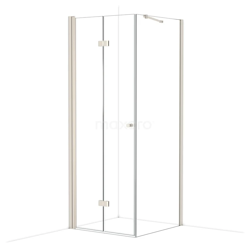 Diamond Shower enclosure | 80x80 cm Stainless steel Clear glass Folding door Square CDV08081210BR