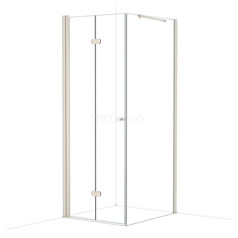 Diamond Douchecabine | 90x80 cm Rvs Helder glas Vouwdeur Rechthoek CDV08092210BR