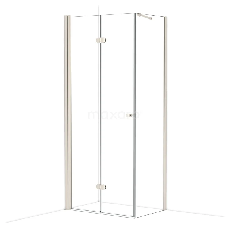 Diamond Douchecabine | 90x60 cm Rvs Helder glas Vouwdeur Rechthoek CDV09062210BR