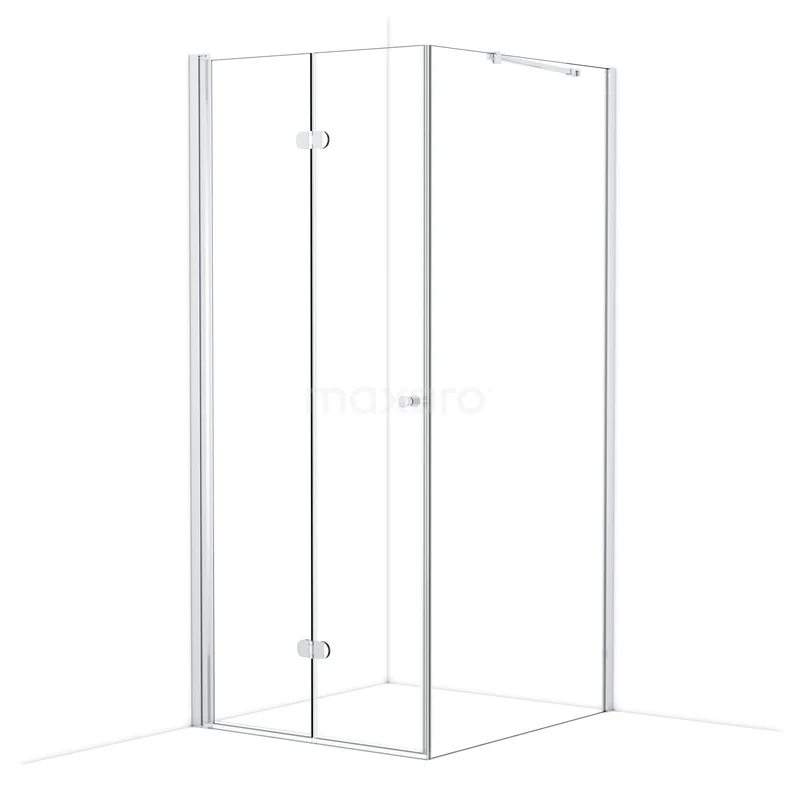 Duschkabine Diamond Clear 100x90 cm Rechteckig mit Falttür CDV09102210C Transparente rechteckige Duschkabine mit Scharnier Tür, elegant gestaltet aus Klarglas und Aluminiumprofilen für moderne Bäder.