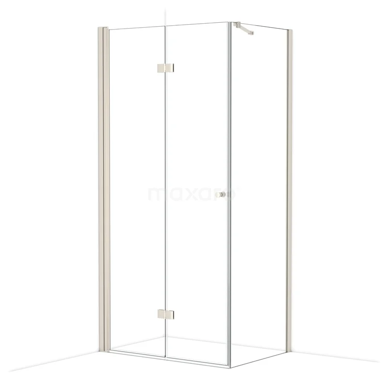 Diamond Shower enclosure | 100x70 cm Stainless steel Clear glass Folding door Rectangle CDV10071210BR