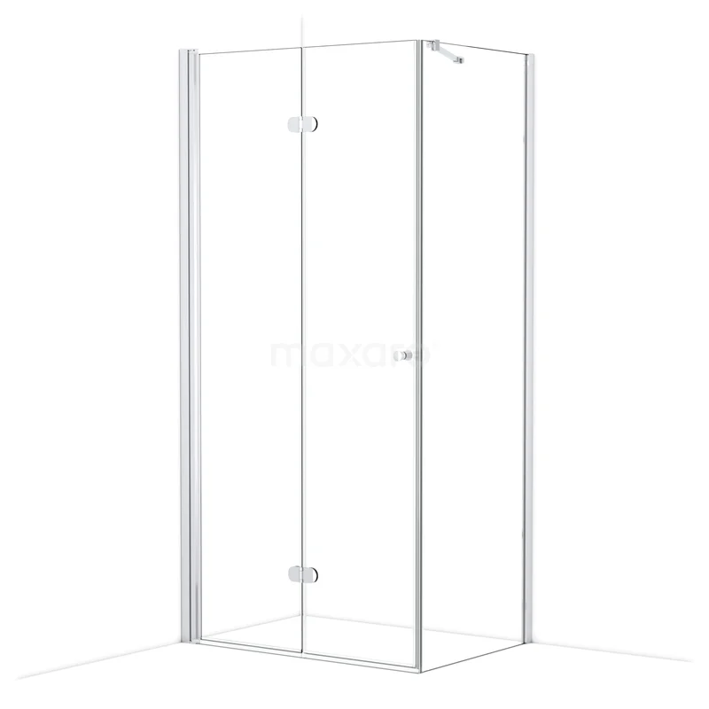 Diamond Douchecabine | 100x70 cm Chroom Helder glas Vouwdeur Rechthoek CDV10072210C