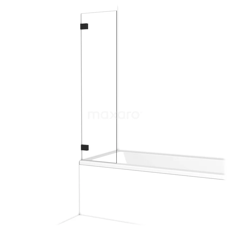 Diamond Badwand | 40 cm Mat zwart Helder glas BDA04220MB