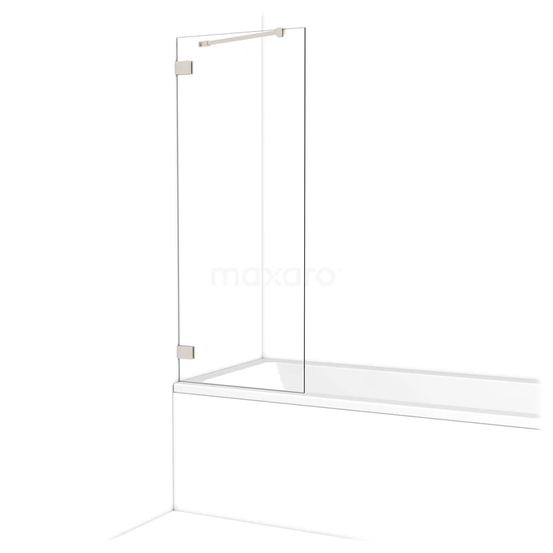 Glazen badwand met scharnier, transparant design, ideaal voor moderne badkamers, gemaakt van hoogwaardig veiligheidsglas.