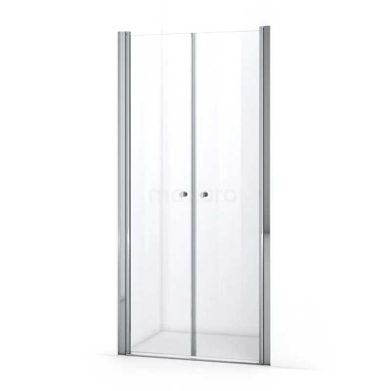 Duschtür Zircon Comfort 90cm aus klarem Sicherheitsglas Chrom S0411-0900N Glasene Duschtür mit zweigeteilten Schiebetüren, Aluminiumrahmen, geeignet für moderne Bäder.