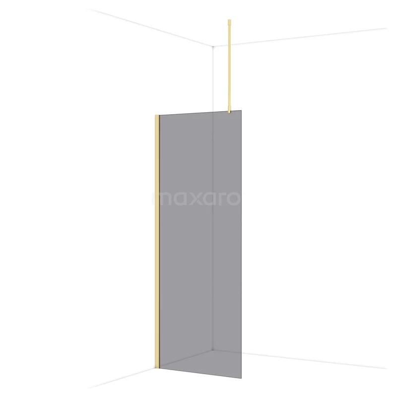 Inloopdouchewand glashelder, mat zwart frame, strak design, perfect voor een moderne badkamerstijl.