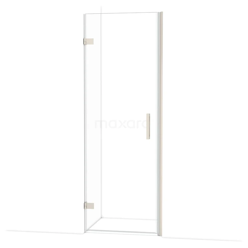 Diamond Shower door | 70 cm Stainless steel Clear glass Pivot door DDA2107220BR Glazen douchedeur met scharnieren, transparant design, minimalistische uitstraling, ideaal voor een moderne badkamer.