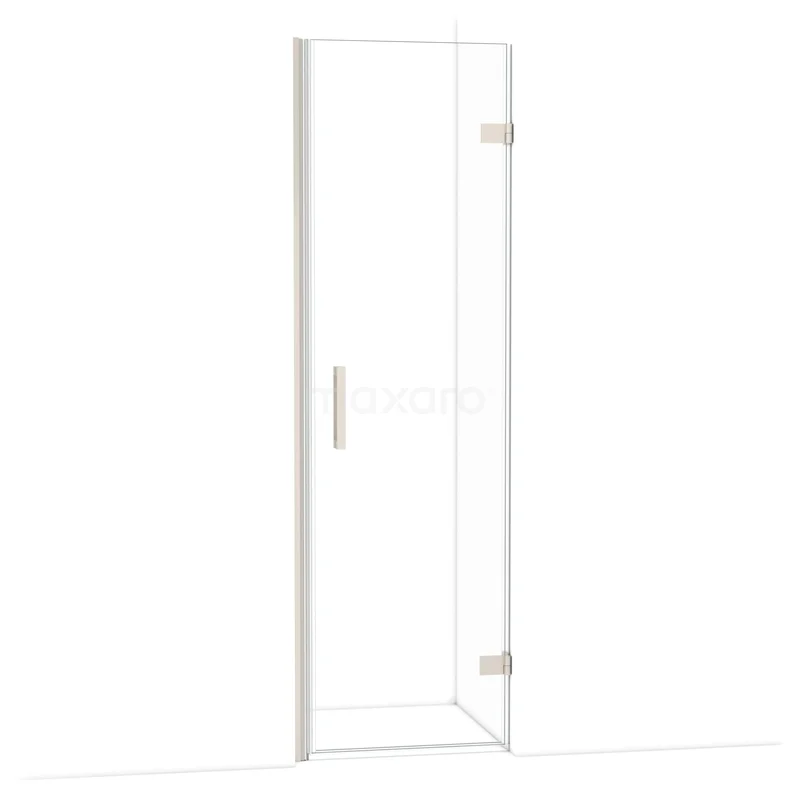 Diamond Shower door | 60 cm Stainless steel Clear glass Pivot door DDA2206220BR Glazen douchedeur met helder design, scharnieren en handgreep, ideaal voor een moderne badkamer.