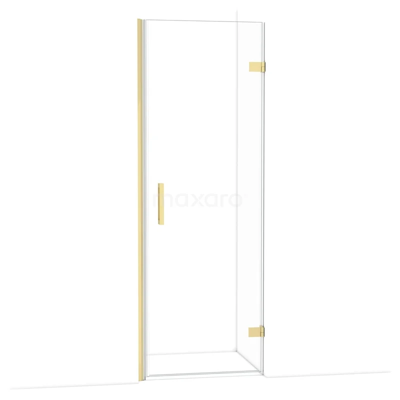 Diamant-Duschtüren DDA2207220LG Glasdusche mit goldfarbenen Scharnieren und Haltegriff, ideal für eine stilvolle Badezimmergestaltung.