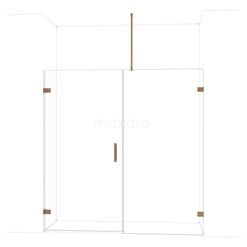 Diamant-Duschtüren DDC211010720GKP Glas Duschtür mit goldenen Scharnieren, elegantes Design, ideal für moderne Bäder, hergestellt aus hochwertigem Sicherheitsglas.