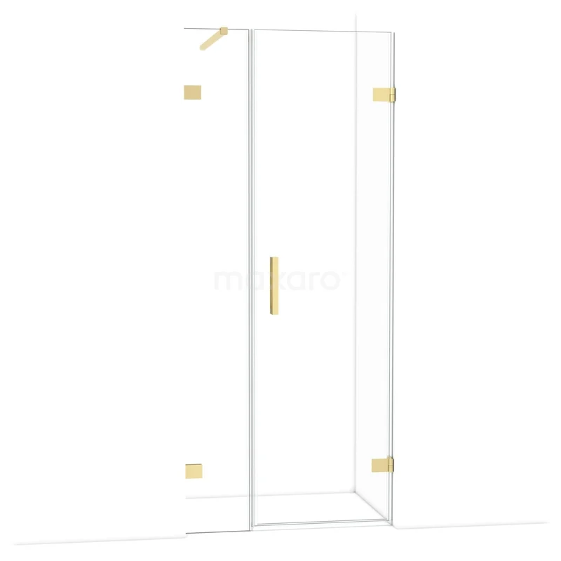 Diamant-Duschtüren DDC220603120LG Glas Duschkabine mit Gold Details, klare Linien und modernes Design, ideal für ein luxuriöses Badezimmer.