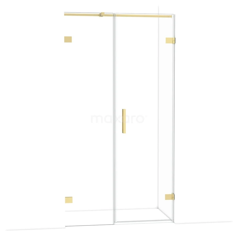 Diamond Duschtür | 105 cm Helles Gold Klarglas Drehtür DDC220605320LG Transparente Glastür für die Dusche mit goldenen Scharnieren und Haltegriff, elegantes Design, ideal für jedes moderne Badezimmer.