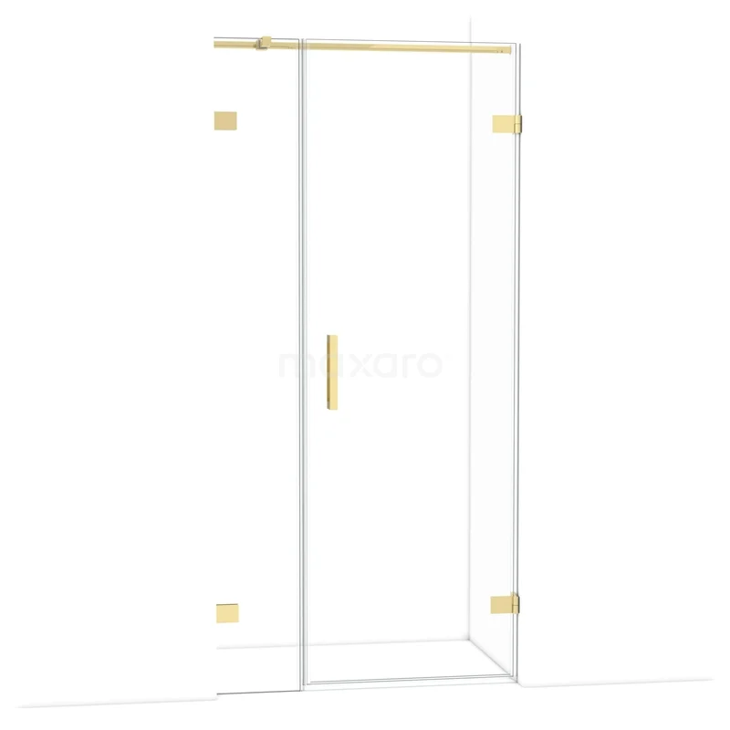 Diamant-Duschtüren DDC220703320GLG Glasdouchedeur mit goldenen Scharnieren und Haltegriff, modernes Design, ideal als stilvolle Ergänzung zum Badezimmer.