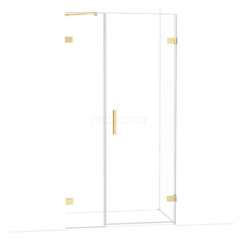 Diamant-Duschtüren DDC220704220LG Glas Duschkabine mit goldfarbenen Scharnieren und Haltegriff, elegantes Design, ideal für ein modernes Badezimmer.