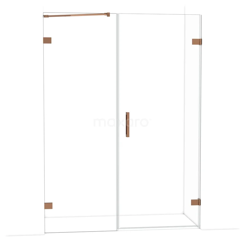 Diamant-Duschtüren DDC220807220GKP Stilvolle Glaskabine mit goldfarbenen Details, perfekt für eine moderne Badezimmer Einrichtung.