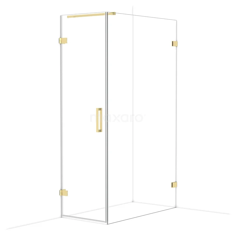 Diamond Douchecabine | 120x60 cm Glanzend lichtgoud Helder glas Draaideur Rechthoek CDA210612120GLG Diamond Douchecabine | 120x60 cm Glanzend lichtgoud Helder glas Draaideur Rechthoek CDA210612120GLG