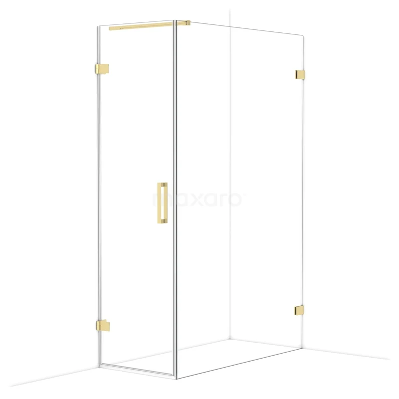 Diamond Douchecabine | 130x60 cm Glanzend lichtgoud Helder glas Draaideur Rechthoek CDA210613120GLG Diamond Douchecabine | 130x60 cm Glanzend lichtgoud Helder glas Draaideur Rechthoek CDA210613120GLG