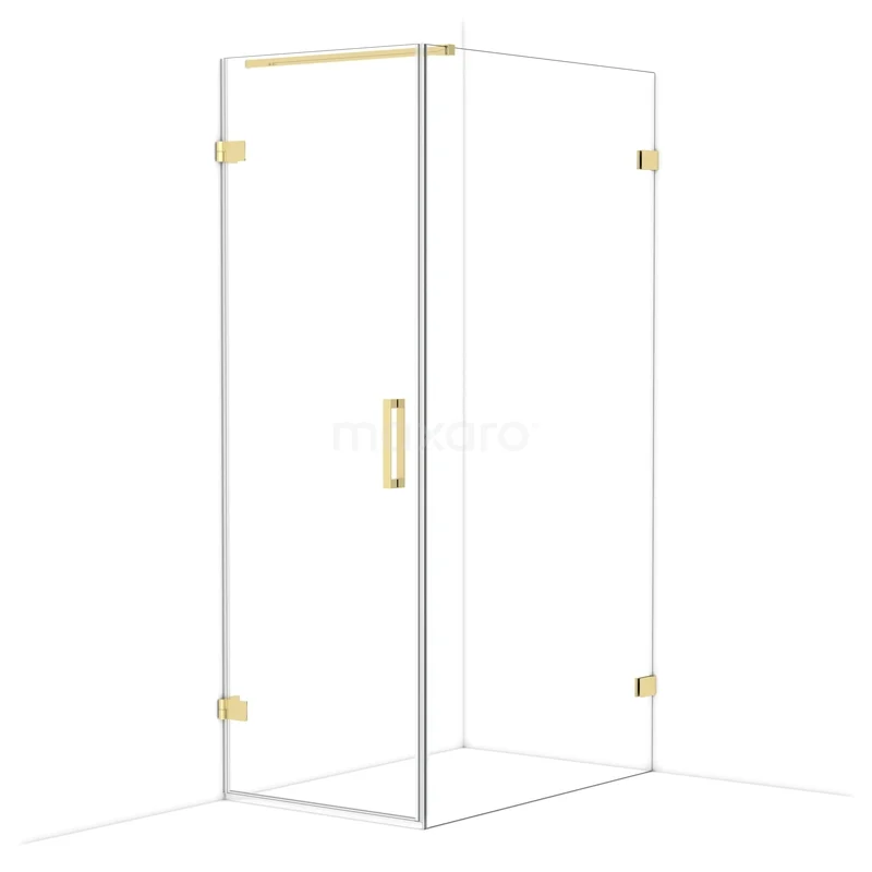 Diamond Douchecabine | 110x70 cm Glanzend lichtgoud Helder glas Draaideur Rechthoek CDA210711120GLG Diamond Douchecabine | 110x70 cm Glanzend lichtgoud Helder glas Draaideur Rechthoek CDA210711120GLG