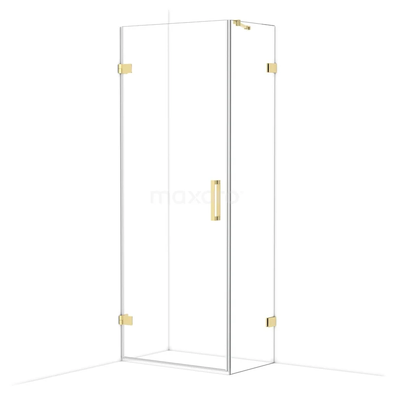Duschkabine Diamond CDA210805220GLG Glas Duschkabine mit goldfarbenen Akzenten, schlankes Design, ideal für ein modernes Badezimmer.