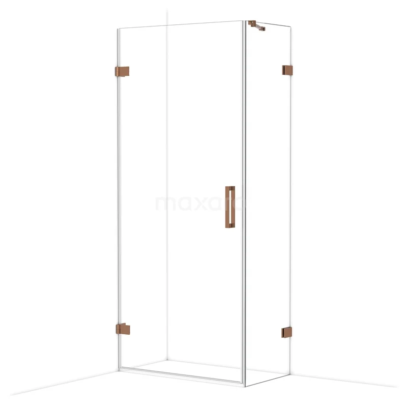 Diamond Douchecabine | 90x50 cm Glanzend koper Helder glas Draaideur Rechthoek CDA210905220GKP Diamond Douchecabine | 90x50 cm Glanzend koper Helder glas Draaideur Rechthoek CDA210905220GKP