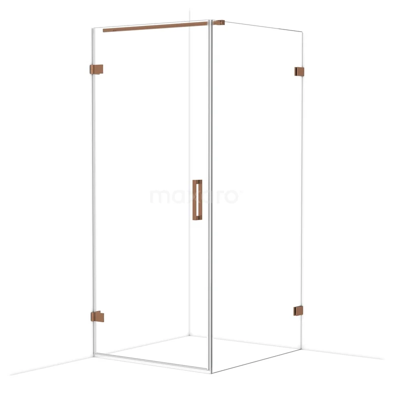 Diamond Douchecabine | 100x90 cm Glanzend koper Helder glas Draaideur Rechthoek CDA210910120GKP Diamond Douchecabine | 100x90 cm Glanzend koper Helder glas Draaideur Rechthoek CDA210910120GKP