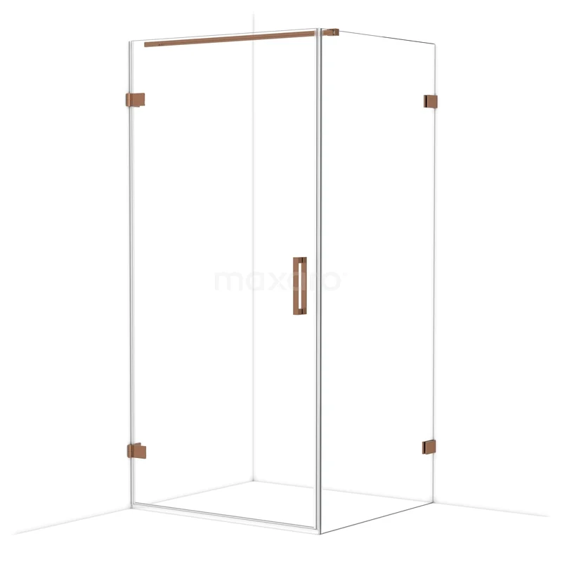 Diamond Douchecabine | 100x90 cm Glanzend koper Helder glas Draaideur Rechthoek CDA211009120GKP Diamond Douchecabine | 100x90 cm Glanzend koper Helder glas Draaideur Rechthoek CDA211009120GKP